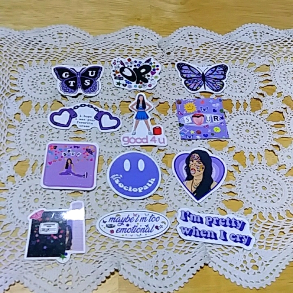 Female Singer new stickers. Tear-resistant